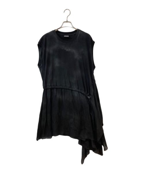 DIESEL（ディーゼル）DIESEL (ディーゼル) DRESS-PANNEL ノースリーブワンピース ブラック サイズ:Ｓの古着・服飾アイテム