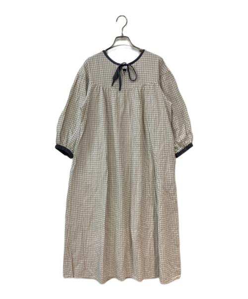 Samansa Mos2（サマンサモスモス）Samansa Mos2 (サマンサモスモス) Cross×Staff 前後2WAYチェックワンピース ベージュ サイズ:Ｓの古着・服飾アイテム