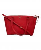TORY BURCHトリーバーチ）の古着「EMERSON MINI TOP ZIP TOTE」｜レッド