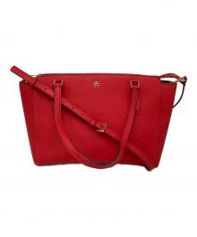 TORY BURCH（トリーバーチ）の古着「EMERSON MINI TOP ZIP TOTE」｜レッド