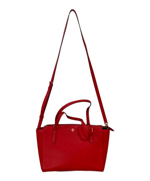 TORY BURCH（トリーバーチ）TORY BURCH (トリーバーチ) EMERSON MINI TOP ZIP TOTE レッドの古着・服飾アイテム