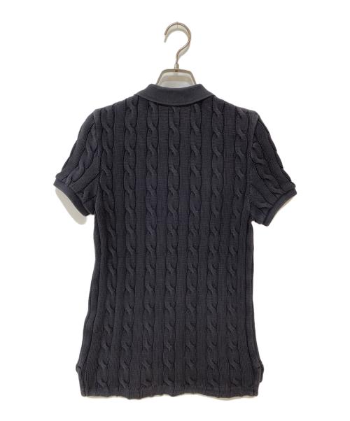 POLO RALPH LAUREN（ポロ・ラルフローレン）POLO RALPH LAUREN (ポロ・ラルフローレン) スモールポニー ケーブルニットポロシャツ グレー サイズ:Mの古着・服飾アイテム