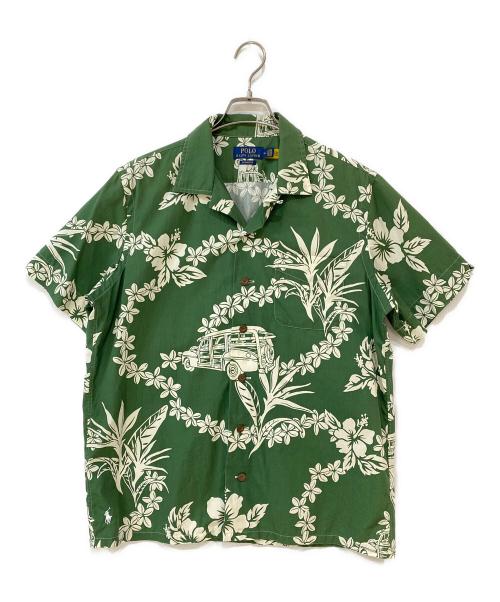 POLO RALPH LAUREN（ポロ・ラルフローレン）POLO RALPH LAUREN (ポロ・ラルフローレン) CLASSIC FIT アロハシャツ グリーン サイズ:Mの古着・服飾アイテム