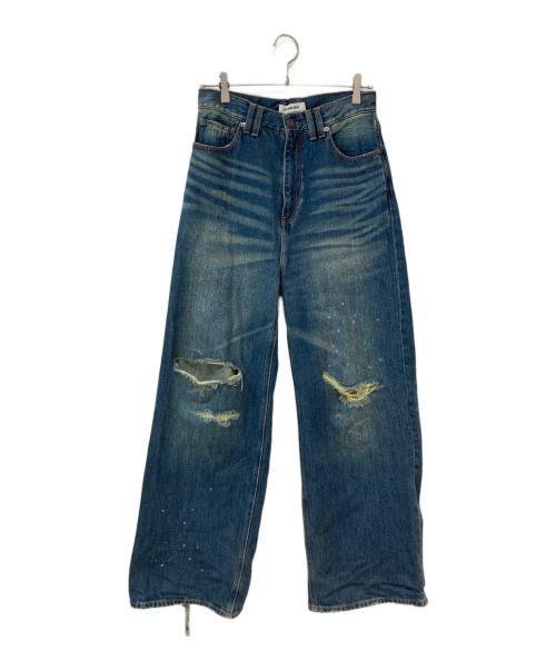 MONKEY TIME（モンキータイム）MONKEY TIME (モンキータイム) ディストレストデニム バキーパンツ インディゴ サイズ:Ｓの古着・服飾アイテム