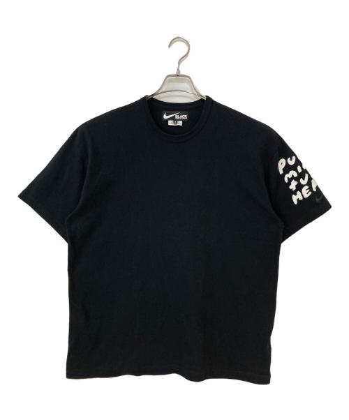 BLACK COMME des GARCONS（ブラックコムデギャルソン）BLACK COMME des GARCONS (ブラックコムデギャルソン) NIKE (ナイキ) 綿天竺Tシャツ ブラック サイズ:Ｓの古着・服飾アイテム