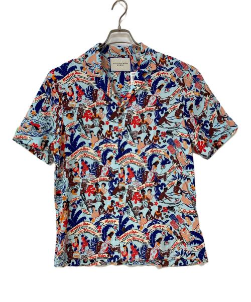 SCOTCH&SODA（スコッチ＆ソーダ）SCOTCH&SODA (スコッチ＆ソーダ) KEONI HAWAII FIT- VISCOSE HAWAII SHIRT ブルー サイズ:S 未使用品の古着・服飾アイテム