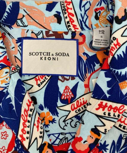 SCOTCH&SODA（スコッチ＆ソーダ）SCOTCH&SODA (スコッチ＆ソーダ) KEONI HAWAII FIT- VISCOSE HAWAII SHIRT ブルー サイズ:S 未使用品の古着・服飾アイテム