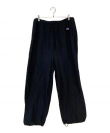 Champion REVERSE WEAVE×BEAMS（チャンピオン リバース ウィーブ×ビームス）の古着「別注リバースウィーブワイドスウェットパンツ」｜ブラック