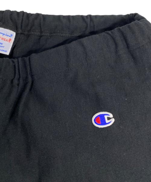 Champion REVERSE WEAVE（チャンピオン リバース ウィーブ）Champion REVERSE WEAVE (チャンピオン リバース ウィーブ) BEAMS (ビームス) 別注リバースウィーブワイドスウェットパンツ ブラック サイズ:Lの古着・服飾アイテム