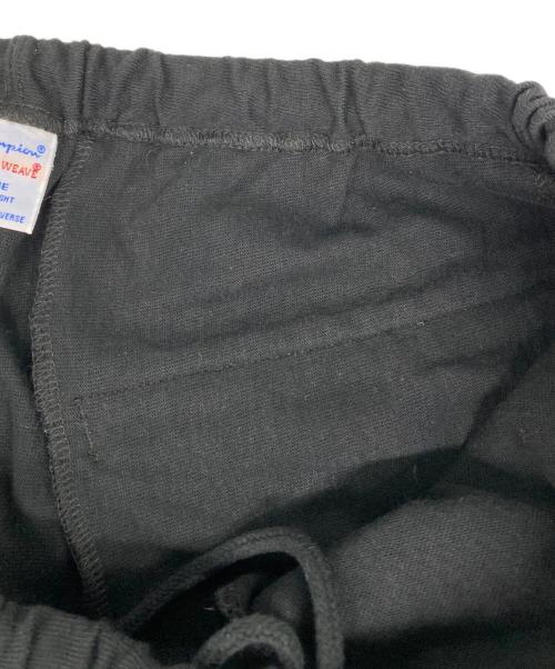 Champion REVERSE WEAVE（チャンピオン リバース ウィーブ）Champion REVERSE WEAVE (チャンピオン リバース ウィーブ) BEAMS (ビームス) 別注リバースウィーブワイドスウェットパンツ ブラック サイズ:Lの古着・服飾アイテム