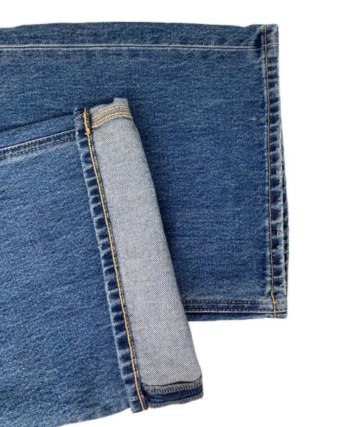 moussy（マウジー）moussy (マウジー) CROSS WAIST WIDE STRAIGHT デニムパンツ ネイビー サイズ:2の古着・服飾アイテム