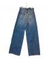 moussy (マウジー) CROSS WAIST WIDE STRAIGHT デニムパンツ ネイビー サイズ:2：7000円