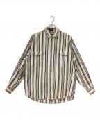 Eddie Bauerエディーバウアー）の古着「Elkhorn Twill ストライプシャツ」｜ホワイト