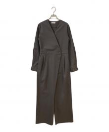 MARW UNITED ARROWS（マルゥ ユナイテッドアローズ）の古着「Vネック ラップ オールインワン」｜グレー