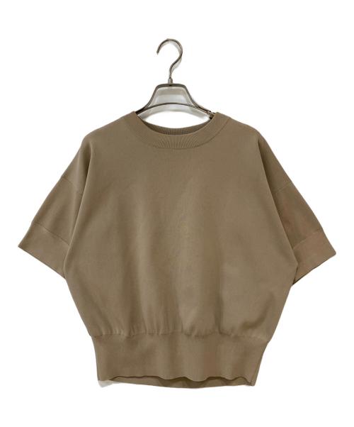 HYKE（ハイク）HYKE (ハイク) クルーネック サマー ニット プルオーバー ベージュ サイズ:1の古着・服飾アイテム