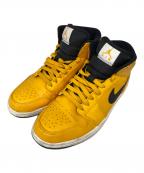 NIKEナイキ）の古着「Air Jordan 1 Mid  ハイカットスニーカー」｜University Gold Blac