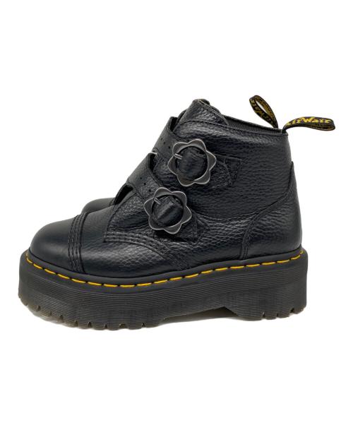 Dr.Martens（ドクターマーチン）Dr.Martens (ドクターマーチン) DEVON FLOWER 2STRAP BOOT プラットフォーム ブーツ ブラック サイズ:UK4の古着・服飾アイテム