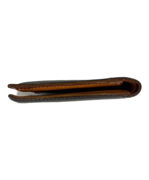 GANZO（ガンゾ）GANZO (ガンゾ) THIN BRIDLE 小銭入れ付き二つ折り財布 ブラウンの古着・服飾アイテム
