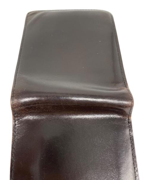 GANZO（ガンゾ）GANZO (ガンゾ) THIN BRIDLE 小銭入れ付き二つ折り財布 ブラウンの古着・服飾アイテム