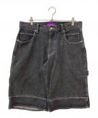 BlackEyePatchブラックアイパッチ）の古着「STATEMENT EMBROIDERED BAGGY DENIM SHORTS」｜グレー