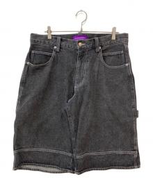 BlackEyePatch（ブラックアイパッチ）の古着「STATEMENT EMBROIDERED BAGGY DENIM SHORTS」｜グレー