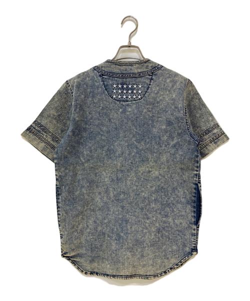 LEFLAH（レフラー）LEFLAH (レフラー) デニム ベースボールシャツ インディゴ サイズ:Mの古着・服飾アイテム