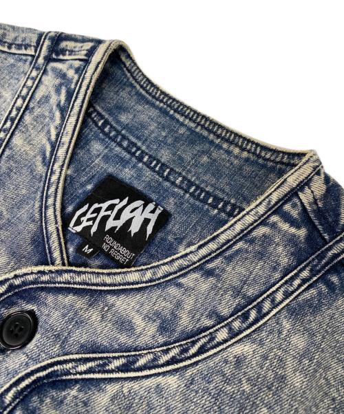 LEFLAH（レフラー）LEFLAH (レフラー) デニム ベースボールシャツ インディゴ サイズ:Mの古着・服飾アイテム