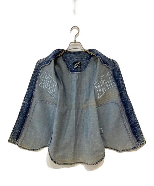 LEFLAH（レフラー）LEFLAH (レフラー) デニム ベースボールシャツ インディゴ サイズ:Mの古着・服飾アイテム