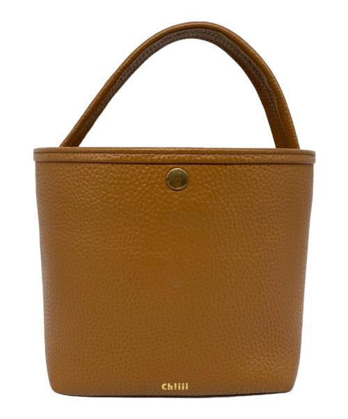 Ch!iii（チー）Ch!iii (チー) Shrink Leather Bascket シュリンクレザーバスケットバッグ ブラウンの古着・服飾アイテム
