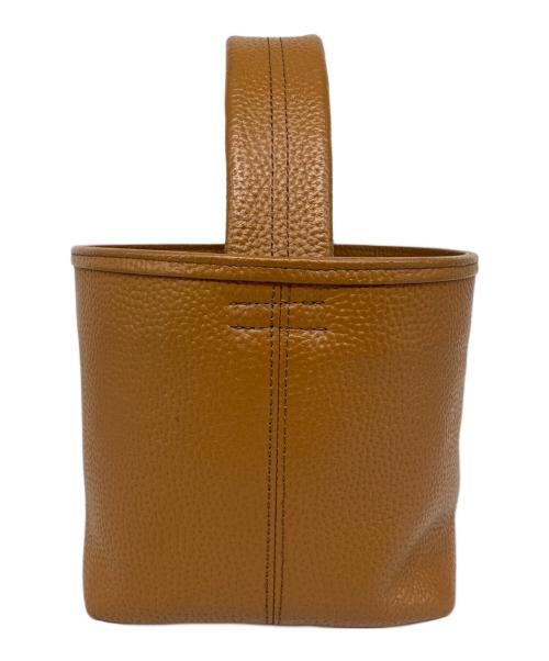 Ch!iii（チー）Ch!iii (チー) Shrink Leather Bascket シュリンクレザーバスケットバッグ ブラウンの古着・服飾アイテム