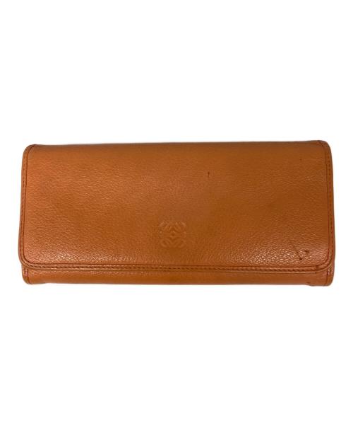 LOEWE（ロエベ）LOEWE (ロエベ) アナグラム ロングウォレット オレンジの古着・服飾アイテム