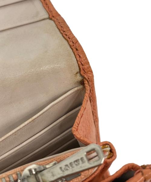 LOEWE（ロエベ）LOEWE (ロエベ) アナグラム ロングウォレット オレンジの古着・服飾アイテム