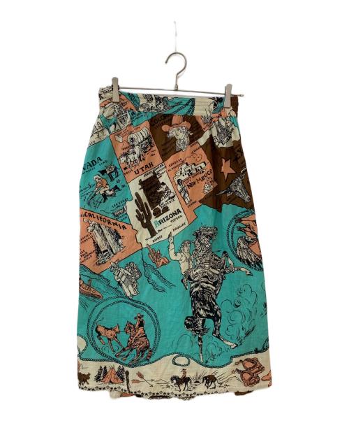 BEAMS BOY（ビームスボーイ）BEAMS BOY (ビームスボーイ) BINDU (ビンドゥ) 別注マップスカート マルチカラー サイズ:Freeの古着・服飾アイテム