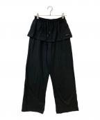 Matin Kimマーティン・キム）の古着「LAYERED SKIRT JERSEY PANTS」｜ブラック
