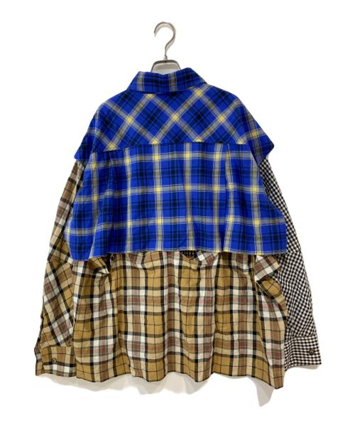 Vivienne Westwood RED LABEL（ヴィヴィアンウエストウッドレッドレーベル）Vivienne Westwood RED LABEL (ヴィヴィアンウエストウッドレッドレーベル) トリプルチェックブロッキングディタッチャブルシャツ マルチカラー サイズ:00 未使用品の古着・服飾アイテム