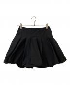 HER LIP TOハーリップトゥ）の古着「Bubble Cotton Mini Skirt Her lip to」｜ブラック