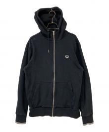 FRED PERRY（フレッドペリー）の古着「Hooded Zip Through Sweatshirt」｜ブラック
