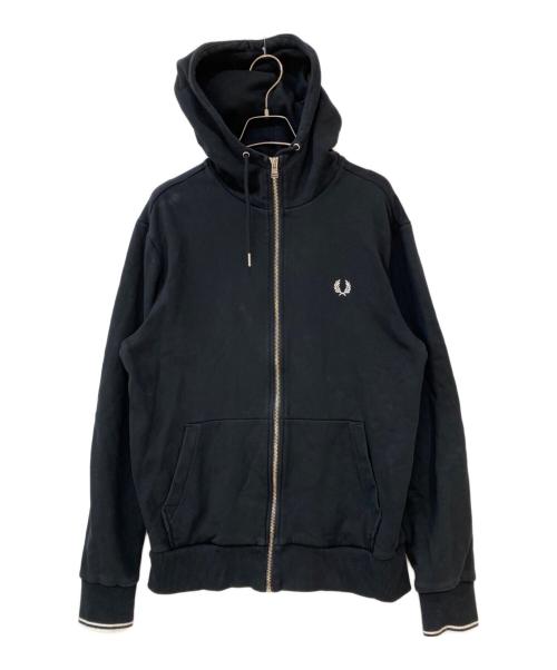FRED PERRY（フレッドペリー）FRED PERRY (フレッドペリー) Hooded Zip Through Sweatshirt ブラック サイズ:Mの古着・服飾アイテム