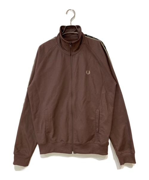 FRED PERRY（フレッドペリー）FRED PERRY (フレッドペリー) CONTRAST TAPE TRACK JACKET /  コントラストテープトラックジャケット ブラウン サイズ:Lの古着・服飾アイテム