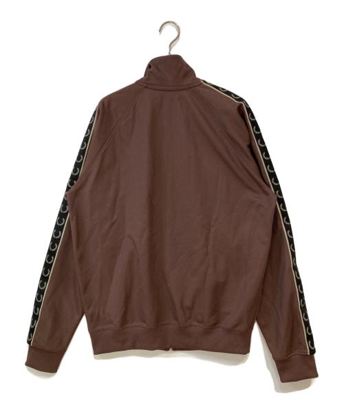 FRED PERRY（フレッドペリー）FRED PERRY (フレッドペリー) CONTRAST TAPE TRACK JACKET /  コントラストテープトラックジャケット ブラウン サイズ:Lの古着・服飾アイテム
