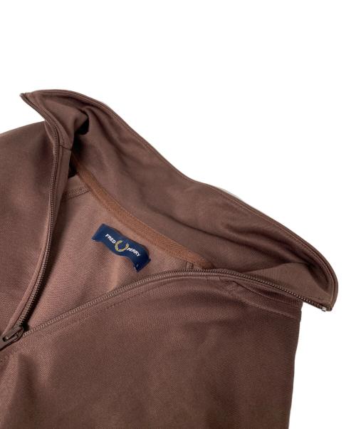 FRED PERRY（フレッドペリー）FRED PERRY (フレッドペリー) CONTRAST TAPE TRACK JACKET /  コントラストテープトラックジャケット ブラウン サイズ:Lの古着・服飾アイテム