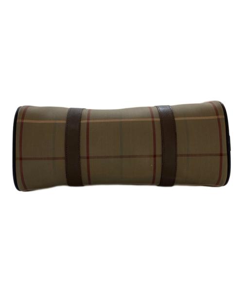Burberry's（バーバリーズ）Burberry's (バーバリーズ) ウィンドウペンチェックミニボストンバッグ ベージュ×ブラウンの古着・服飾アイテム