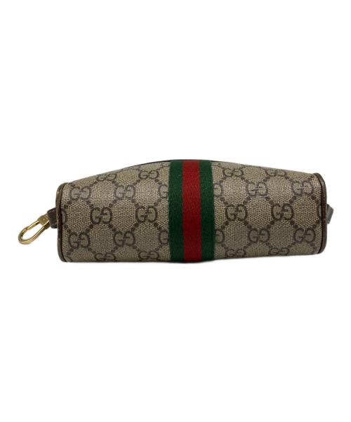 GUCCI（グッチ）GUCCI (グッチ) GGスプリーム オフィディア シェリーライン ショルダーバッグ ブラウンの古着・服飾アイテム