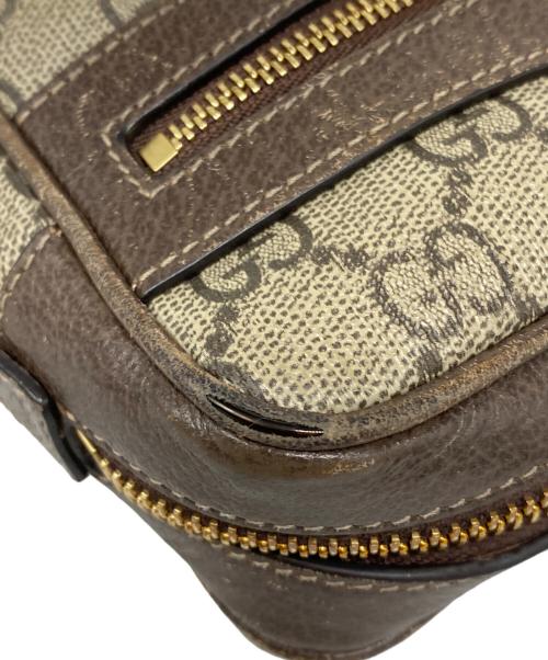 GUCCI（グッチ）GUCCI (グッチ) GGスプリーム オフィディア シェリーライン ショルダーバッグ ブラウンの古着・服飾アイテム