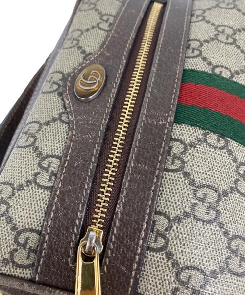 GUCCI（グッチ）GUCCI (グッチ) GGスプリーム オフィディア シェリーライン ショルダーバッグ ブラウンの古着・服飾アイテム