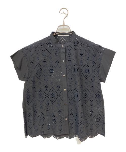 ticca（ティッカ）ticca (ティッカ) レースフレンチシャツ ブラック サイズ:Free 未使用品の古着・服飾アイテム