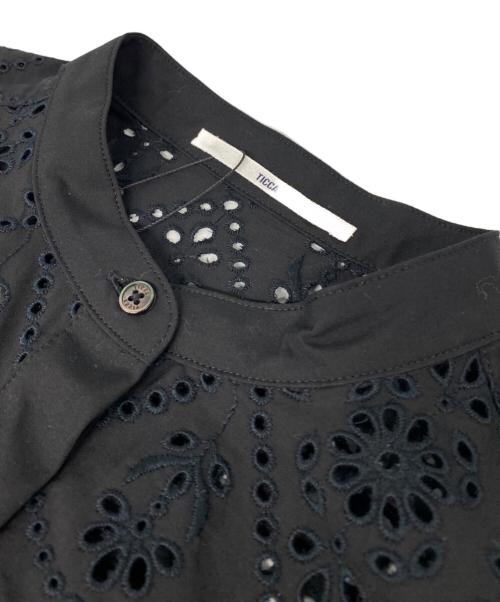 ticca（ティッカ）ticca (ティッカ) レースフレンチシャツ ブラック サイズ:Free 未使用品の古着・服飾アイテム