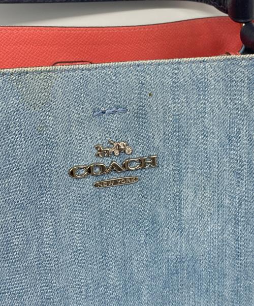 COACH（コーチ）COACH (コーチ) Town Bucket Bag デニム2WAYショルダーバッグ インディゴの古着・服飾アイテム