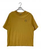 maison kitsuneメゾンキツネ）の古着「BOLD FOX HEAD PATCH OVERSIZE TEE SHIRT」｜イエロー