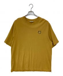 maison kitsune（メゾンキツネ）の古着「BOLD FOX HEAD PATCH OVERSIZE TEE SHIRT」｜イエロー